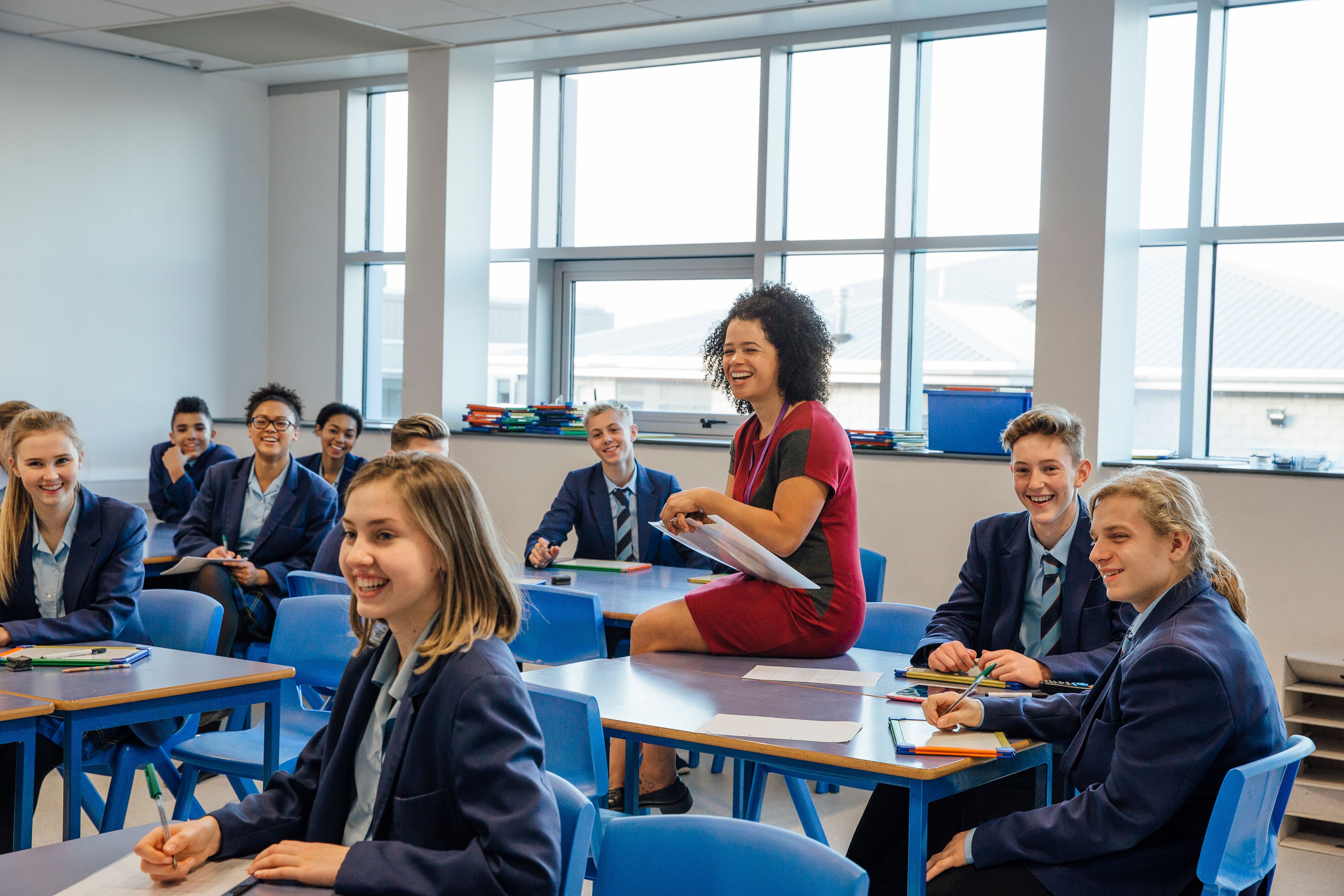 Teacher in a classroom