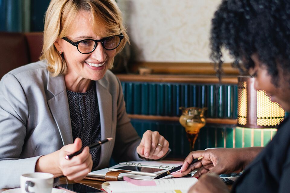 Two teachers talking