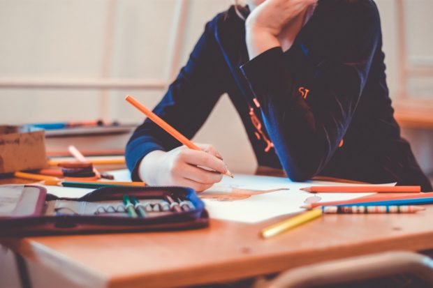 Child studying