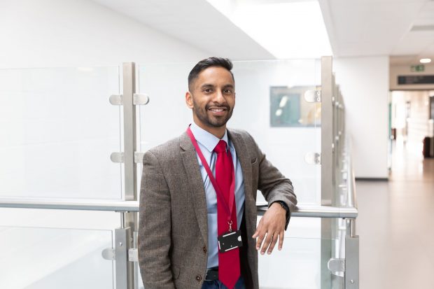 Bobby Seagull in school corridor