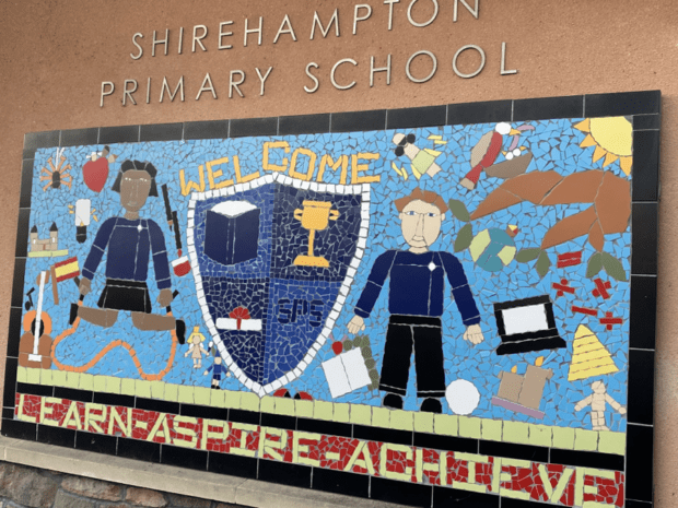 A mural at Shirehapmton Primary School